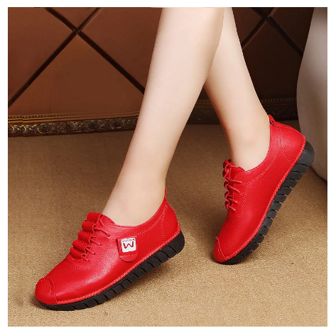 Details about   Plus Size New Breathable Pu Leather Woman Sneakers Peas Flats Shoes 