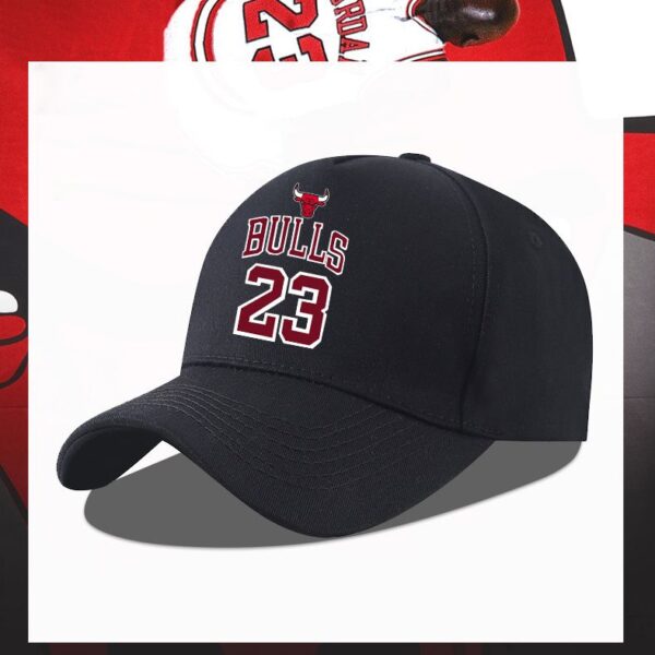Bulls No. 23 Basketball Joint Baseball Cap Pure Cotton Hat for Men and Teens Outdoor Sports Cap
