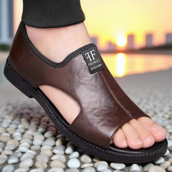 [Bestseller] Summer New Men's Sandals: Casual, Non-slip, Soft Surface, Durable Soft Sole, Breathable Roman Style Beach Shoes